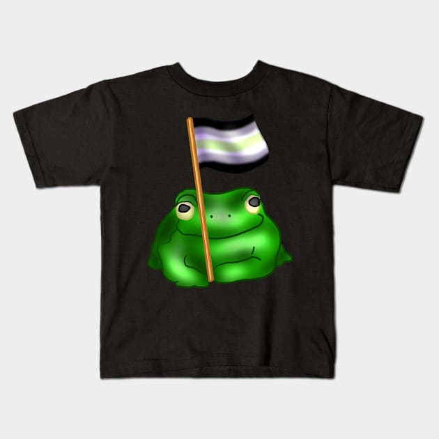 Agender LGBTQ Frog Kids T-Shirt by YouAreValid
